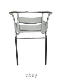 Aluminium Garden Patio Furniture 2 Aluminium Chairs & 1 Round Aluminium Table