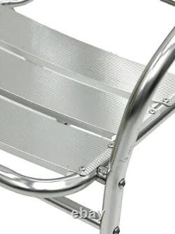 Aluminium Garden Patio Furniture 2 Aluminium Chairs & 1 Round Aluminium Table