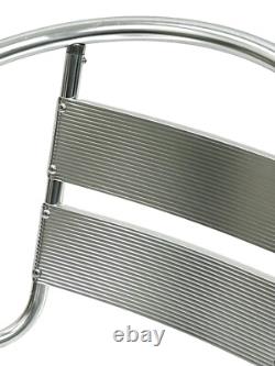 Aluminium Garden Patio Furniture 2 Aluminium Chairs & 1 Round Aluminium Table
