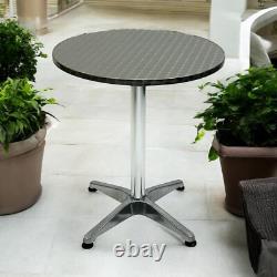 Aluminium Garden Patio Furniture 2 Aluminium Chairs & 1 Round Aluminium Table