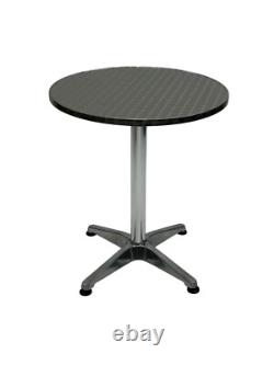 Aluminium Garden Patio Furniture 2 Aluminium Chairs & 1 Round Aluminium Table