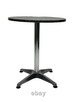 Aluminium Garden Patio Furniture 2 Aluminium Chairs & 1 Round Aluminium Table