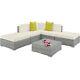 Aluminium Luxury Rattan Garden Patio Furniture Sofa Lounge Table Set Wicker New