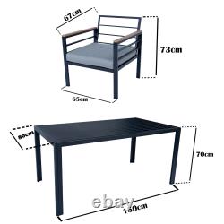 Aluminum Garden Furniture 6/7 Seater Sofa Set Outdoor Patio Lounge Dining Set