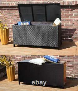 BIRCHTREE Garden Furniture Rattan Storage Box Woven Chest Patio Outdoor PE RSB01