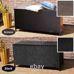 BIRCHTREE Garden Furniture Rattan Storage Box Woven Chest Patio Outdoor PE RSB01