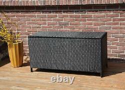 BIRCHTREE Garden Furniture Rattan Storage Box Woven Chest Patio Outdoor PE RSB01