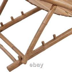 Bamboo Deck Chair with Footrest Furniture Patio Garden Beach Yard Outdoor vidaXL