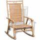 Bamboo Rocking Chair Wooden Garden Patio Furniture Living Room Outdoor Seater