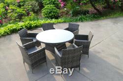 Bistro Garden Rattan Wicker Outdoor Dining Furniture Set Table Chairs 2 4 6