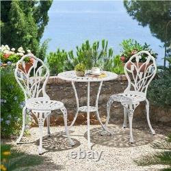 Bistro Set 3PCS Garden Furniture Set Patio Aluminium Dining Set for Outdoor Lawn