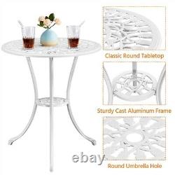 Bistro Set 3PCS Garden Furniture Set Patio Aluminium Dining Set for Outdoor Lawn