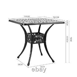 Bistro Set Outdoor Garden Patio Table Chairs withCushions Furniture Cast Aluminium