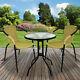 Bistro Wicker Sets Tan Chair Table Patio Garden Outdoor Furniture Diner Home New