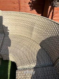 Bramblecrest Rattan Garden 10 Seat Patio Furniture Rise & Fall Table