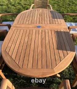 Brand New Teak Garden Table And 8 Chairs Outdoor patio furniture Fast Delivery