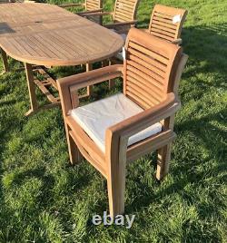 Brand New Teak Garden Table And 8 Chairs Outdoor patio furniture Fast Delivery