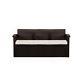 Brown 3-seater Rattan Style Sofa Lounger Cushion Outdoor Garden Patio Furniture