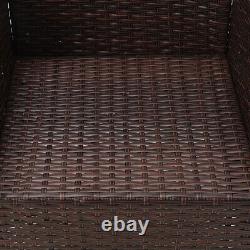 Brown Rattan Dining Sets Garden Furniture Table And Chairs Outdoor Patio Seater