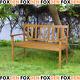 Brown Wooden Garden Bench Traditional 2 Seater Outdoor Patio Furniture Seating