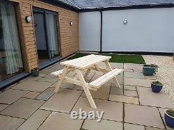 CLASSIC Wooden Pub Style Picnic Table and Bench Garden Furniture