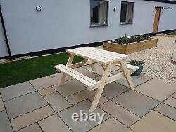 CLASSIC Wooden Pub Style Picnic Table and Bench Garden Furniture