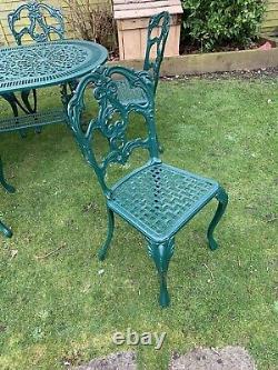 Cast aluminium garden table and 8 Chairs Vintage Furniture Patio Set Large