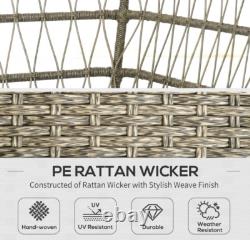 Corner Rattan Furniture Garden Lounge Sofa Chair Table Set Wicker Woven Patio