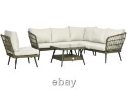 Corner Rattan Furniture Garden Lounge Sofa Chair Table Set Wicker Woven Patio