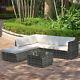 Corner Rattan Sofa Set Outdoor Garden Furniture Patio L-shaped With Table 190cm