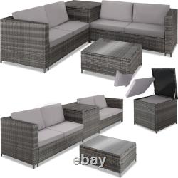 Corner Sofa Garden Furniture Rattan Set Patio Metal Table and Chairs Storage Box