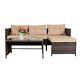 Corner Sofa Rattan Garden Furniture Set Outdoor 3 Seater Patio L Shape Lounger