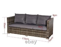 Corner Sofa Rattan Garden L-Shaped 4 Seater Furniture Set Indoor & Outdoor Patio