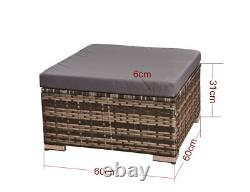 Corner Sofa Rattan Garden L-Shaped 4 Seater Furniture Set Indoor & Outdoor Patio