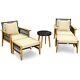 Costway 5 Pcs Patio Furniture Set Garden Wicker Woven Chair Set Withcushions