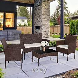 Cube Rattan Garden Furniture Set Outdoor Dining Patio Conservatory Wicker Sofa