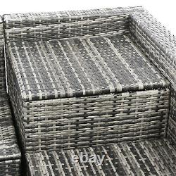 Cube Rattan Garden Furniture Set Sofa Dining Table Outdoor Patio Wicker 7 Seater