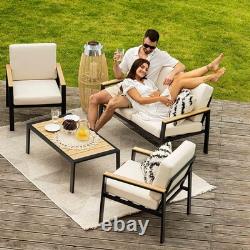 DAKO BEGANO Garden Furniture Set Outdoor Patio Aluminium Frame