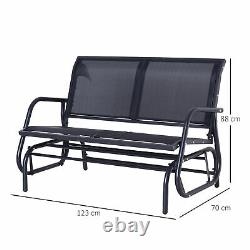 Double Bottom Swing Chair Camping Outdoor Garden Patio Furniture Glider Beach