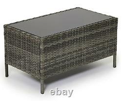 EVRE Grey Madrid Rattan Garden Seating & Table Furniture Patio Set