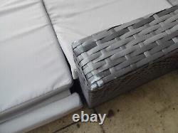 Evre Rattan Patio garden furniture grey love bed 2 seater used buyer collects