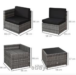 Extra Large Garden Furniture Outdoor Corner Sofa Patio Set Wicker Lounge Couch