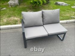 Fimous Aluminium Outdoor Garden Furniture Set Patio Corner Sofa Coffee Table Set