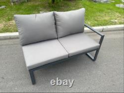 Fimous Aluminium Outdoor Garden Furniture Set Patio Corner Sofa Coffee Table Set