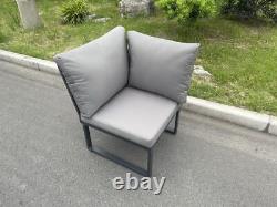 Fimous Aluminium Outdoor Garden Furniture Set Patio Corner Sofa Coffee Table Set