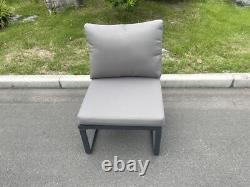 Fimous Aluminium Outdoor Garden Furniture Set Patio Corner Sofa Coffee Table Set