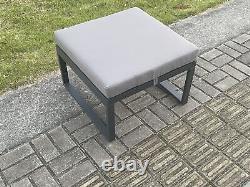 Fimous Aluminum Garden Furniture Patio Outdoor Sofa Coffee Table Chairs Set Grey