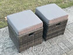 Fimous Outdoor Rattan Garden Furniture Set Patio Sofa Set with Side Coffee Table