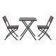 Folding Rattan Garden Table And Chairs Outdoor Furniture Patio Dining Bistro Set