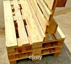 Garden Bench Outdoor 3 Seater Euro Pallet Recycled Rustic Wooden Patio Furniture